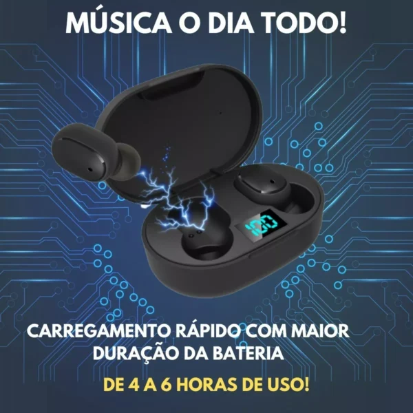 Fone De Ouvido Bluetooth Sem Fio Tws Microfone Todos Celular - Image 2