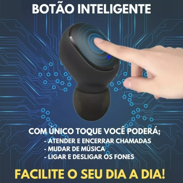 Fone De Ouvido Bluetooth Sem Fio Tws Microfone Todos Celular - Image 5