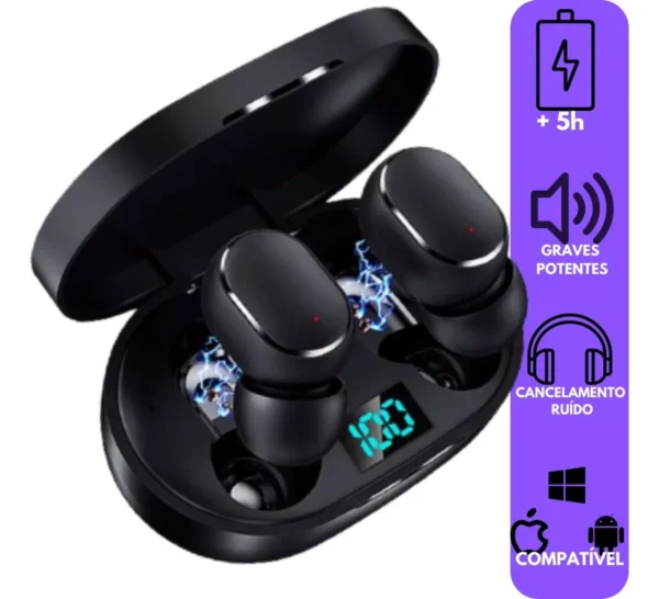 Fone De Ouvido Bluetooth Sem Fio Tws Microfone Todos Celular - Image 6
